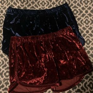 velvet shorts